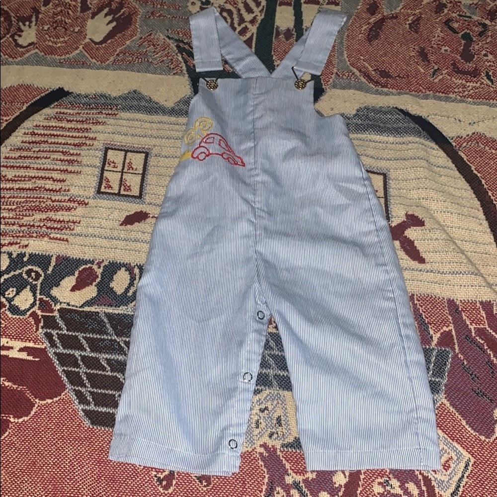 Vintage Seersucker overalls